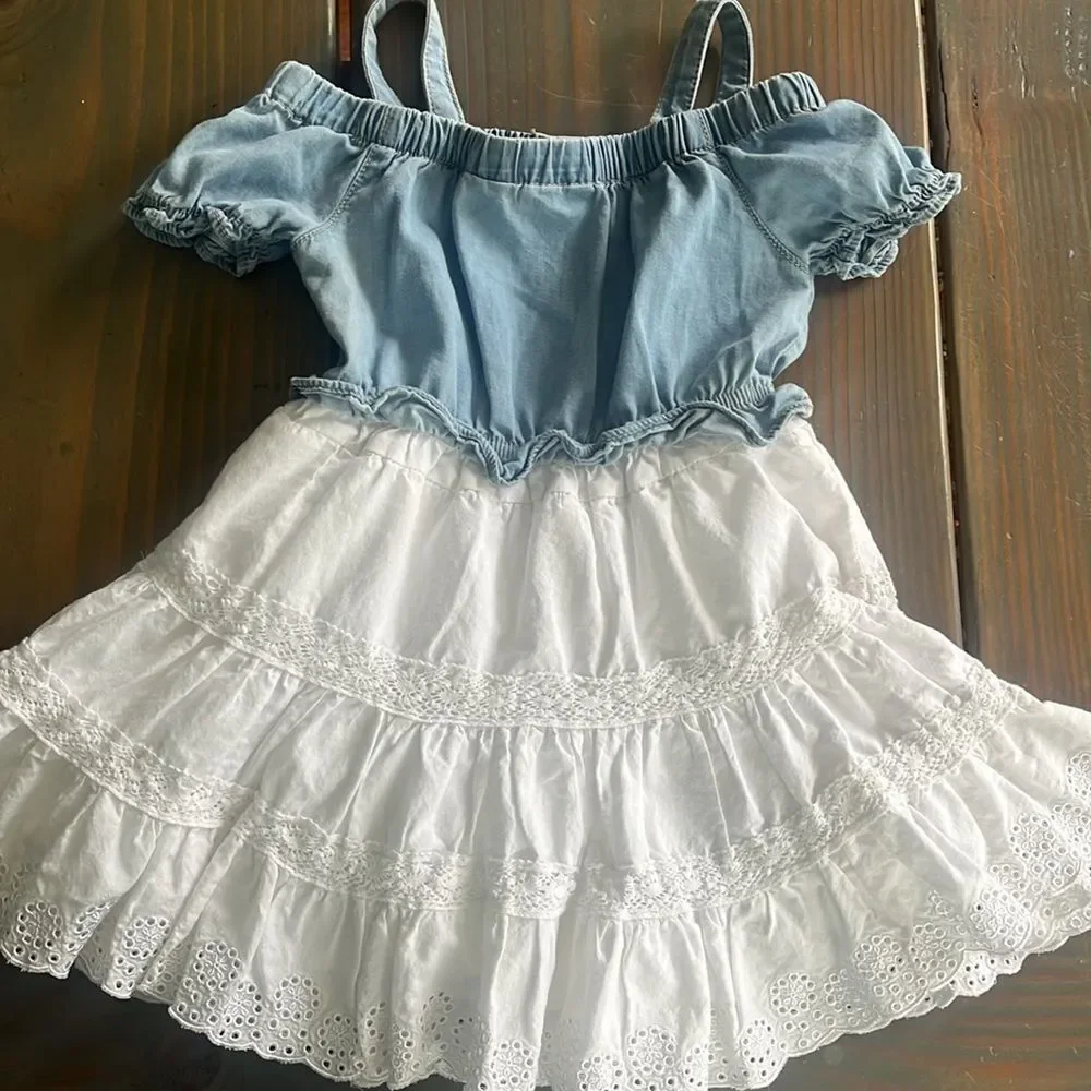 Jean ruffle dress